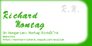 richard montag business card